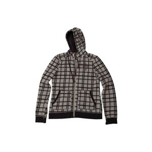 Billabong Checkered Hoodie in Black and Grey